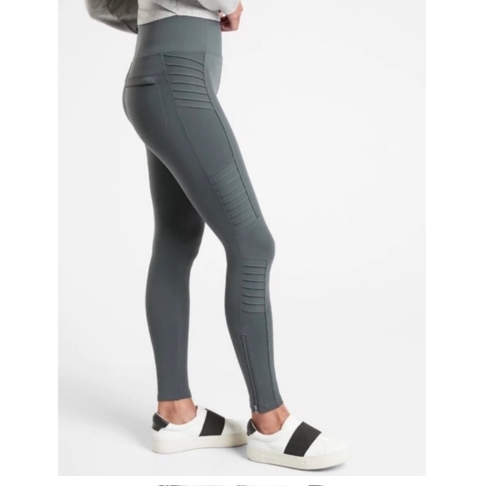 Athleta Delancey Moto Tight Size XXSP Color Gray
